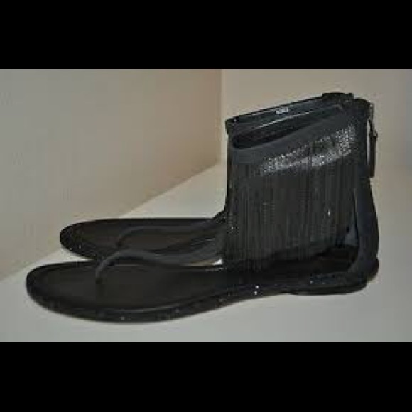 Brian Atwood “Casanova” Chain Fringe Flat Sandals - Picture 2 of 10